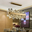 GobekUsa Crystal Pendant Chandelier for Kitchen Living Room Restaurant Island