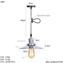 GobekUsa Gold Retro Edison LED Pendant Lights for Dinning Living Room Industrial Decor