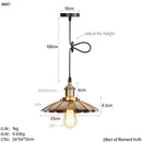 GobekUsa Gold Retro Edison LED Pendant Lights for Dinning Living Room Industrial Decor