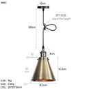GobekUsa Gold Retro Edison LED Pendant Lights for Dinning Living Room Industrial Decor