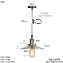 GobekUsa Gold Retro Edison LED Pendant Lights for Dinning Living Room Industrial Decor