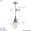 GobekUsa Gold Retro Edison LED Pendant Lights for Dinning Living Room Industrial Decor