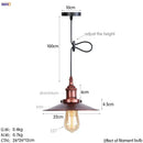 GobekUsa Gold Retro Edison LED Pendant Lights for Dinning Living Room Industrial Decor