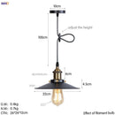 GobekUsa Gold Retro Edison LED Pendant Lights for Dinning Living Room Industrial Decor