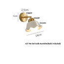 Gold ruffled glass wall light fixture bedroom pull chain lamp by Decorbites
