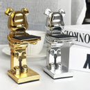 Gold & silver bear statue watch rack bedroom storage stand by Decorbites