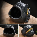 GobekUsa Bulldog Ceramic Ashtray - Desktop Smoking Accessories for Weed - Portable Ashtray Gift