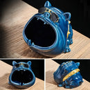GobekUsa Bulldog Ceramic Ashtray - Desktop Smoking Accessories for Weed - Portable Ashtray Gift