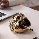 GobekUsa Bulldog Ceramic Ashtray - Desktop Smoking Accessories for Weed - Portable Ashtray Gift