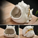 GobekUsa Bulldog Ceramic Ashtray - Desktop Smoking Accessories for Weed - Portable Ashtray Gift