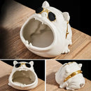 GobekUsa Bulldog Ceramic Ashtray - Desktop Smoking Accessories for Weed - Portable Ashtray Gift