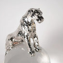 GobekUsa Leopard Crystal Ball Metal Cheetah Sculpture Home Decor