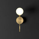 GobekUsa Gold Spherical Artistic Wall Light with Milky Glass Shade - Stylish Wall Mounted Lighting Fixture