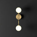 GobekUsa Gold Spherical Artistic Wall Light with Milky Glass Shade - Stylish Wall Mounted Lighting Fixture