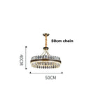 GobekUsa Gold Stainless Steel Crystal Chandelier for Dinning Room