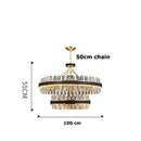GobekUsa Gold Stainless Steel Crystal Chandelier for Dinning Room