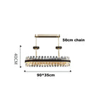 GobekUsa Gold Stainless Steel Crystal Chandelier for Dinning Room