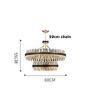 GobekUsa Gold Stainless Steel Crystal Chandelier for Dinning Room