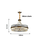 GobekUsa Gold Stainless Steel Crystal Chandelier for Dinning Room