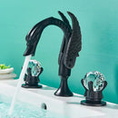 GobekUsa Gold Swan Crystal Handle Bathroom Faucet - Deck Mounted Basin Mixer Tap