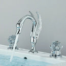 GobekUsa Gold Swan Crystal Handle Bathroom Faucet - Deck Mounted Basin Mixer Tap
