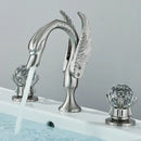 GobekUsa Gold Swan Crystal Handle Bathroom Faucet - Deck Mounted Basin Mixer Tap