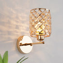 GobekUsa Gold Trellis Wall Sconce Lamp with Crystal Insert, Perfect for Living Room