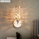 GobekUsa Gold Trellis Wall Sconce Lamp with Crystal Insert, Perfect for Living Room