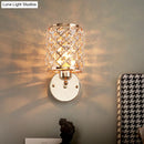 GobekUsa Gold Trellis Wall Sconce Lamp with Crystal Insert, Perfect for Living Room
