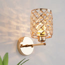 GobekUsa Gold Trellis Wall Sconce Lamp with Crystal Insert, Perfect for Living Room