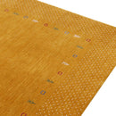 Gold Tribal Border Hand Loomed Wool Area Rug - Geometric Design by The Rug Decor