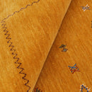 Gold Tribal Medallion Hand Loomed Wool Area Rug with Accents by The Rug Decor