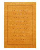 Gold Tribal Medallion Hand Loomed Wool Area Rug with Accents by The Rug Decor