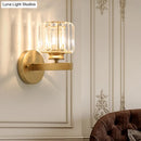 GobekUsa Gold Wall Lamp with Prismatic Crystal Shade - Postmodern Style
