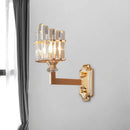 GobekUsa Gold Wall Mounted Lamp: Postmodern Clear Tri-Sided Crystal Rod Design