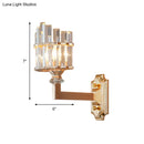GobekUsa Gold Wall Mounted Lamp: Postmodern Clear Tri-Sided Crystal Rod Design