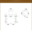 GobekUsa Gold Waterfall Double Handle Bathroom Basin Faucet