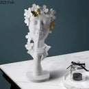 GobekUsa Gold Silence Is Gold Garland Figure Resin Sculpture Desk Decoration
