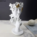 GobekUsa Gold Silence Is Gold Garland Figure Resin Sculpture Desk Decoration