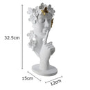 GobekUsa Gold Silence Is Gold Garland Figure Resin Sculpture Desk Decoration