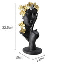 GobekUsa Gold Silence Is Gold Garland Figure Resin Sculpture Desk Decoration