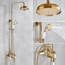 GobekUsa Dual Handle Wall Mounted Rainfall Shower System with Sliding Bar