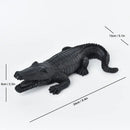 Gold white & rainbow crocodile resin sculpture desk living room decor by Decorbites