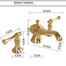 GobekUsa Gold Widespread Bathroom Faucet with Waterfall Design