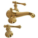 GobekUsa Gold Widespread Bathroom Faucet with Waterfall Design