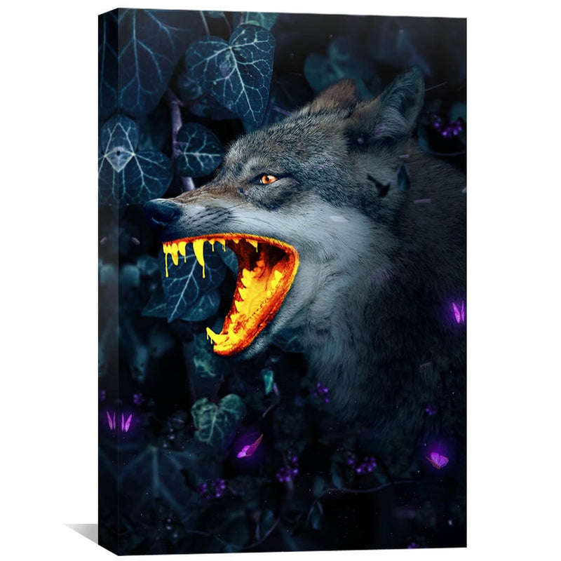 Gold Wolf Canvas