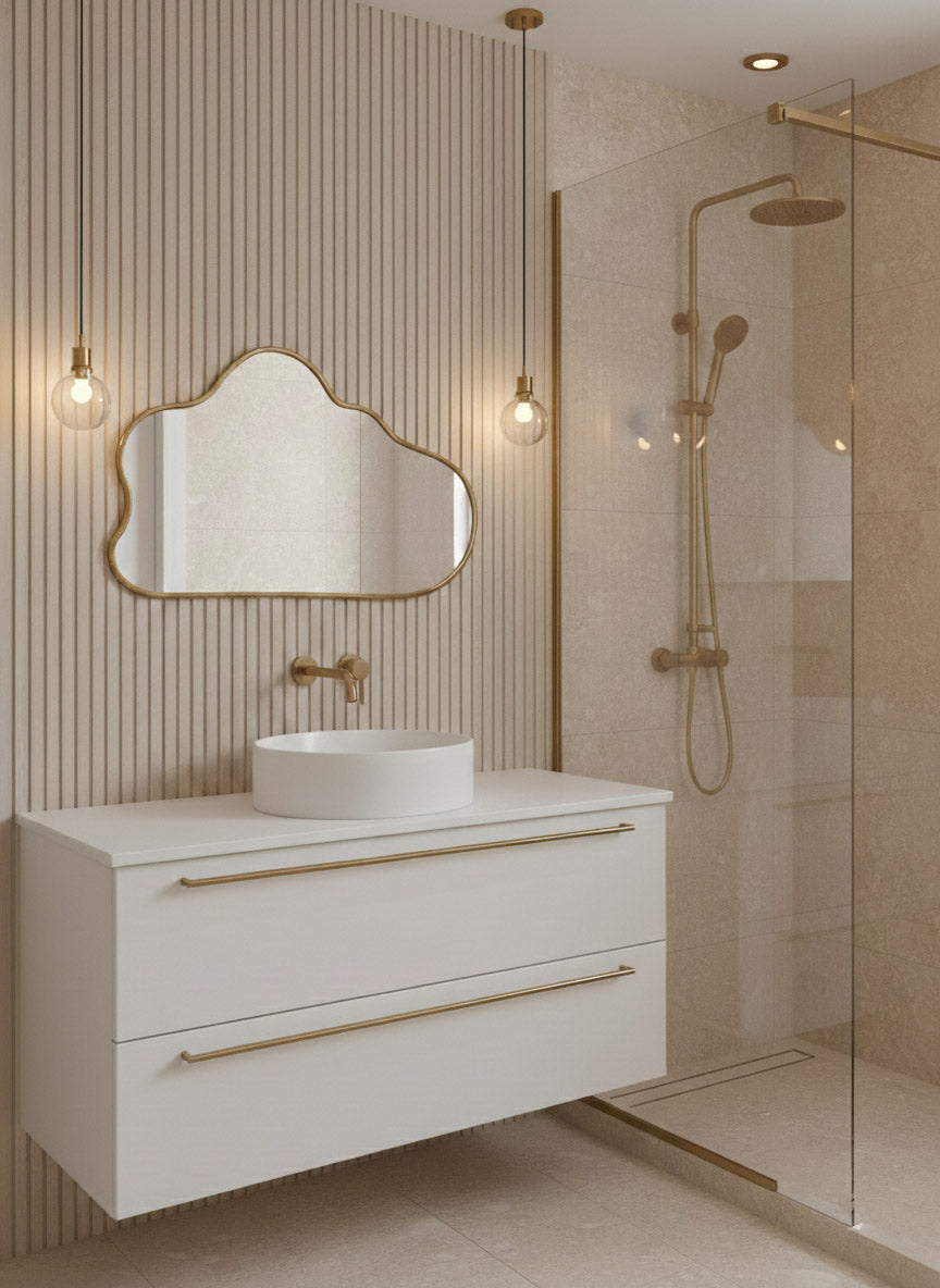 Antique Brass Mirror - Cloud Brass Wall Mirror, photo 4 of 10