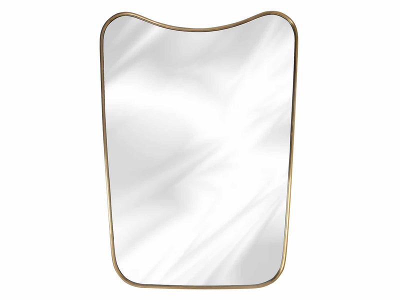 Curved Brass Mirror - Frame Wall Mirror