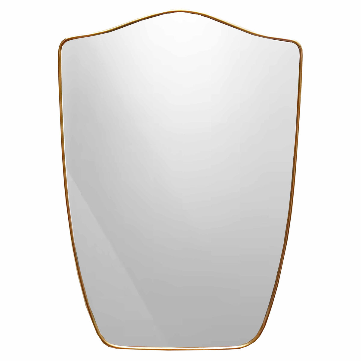 Shield Wall Mirror - Gio Ponti Style Brass Mirror, photo 7 of 13
