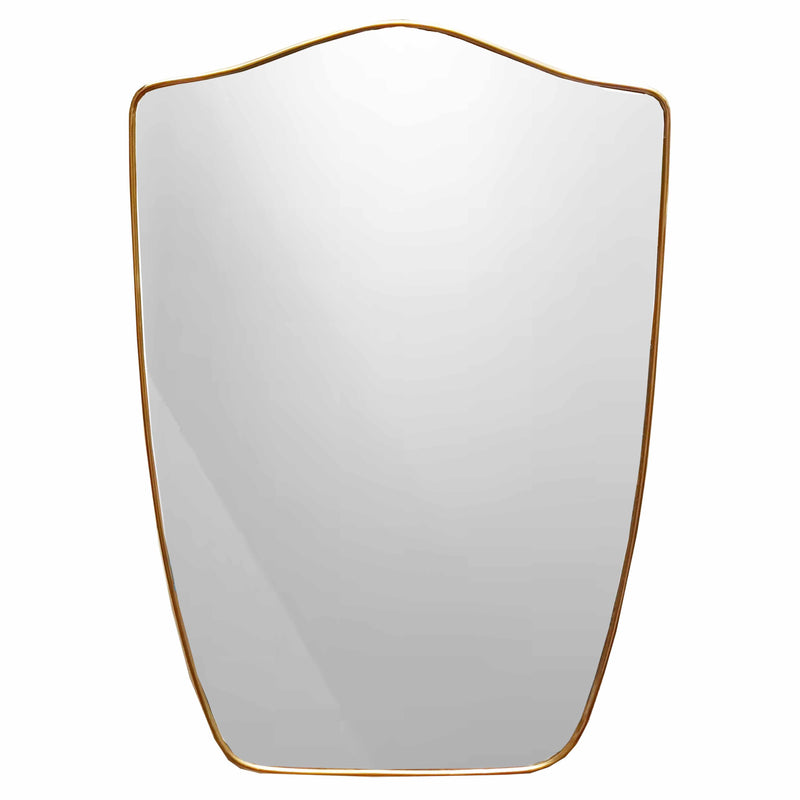 Shield Wall Mirror - Gio Ponti Style Brass Mirror